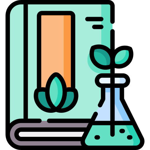 Botanical biotech biotechnology flasks icon Botanical biotech biotechnology flasks icon