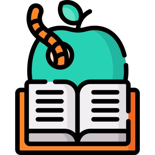 Open book education open book worm icon Open book education open book worm icon