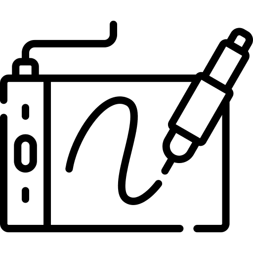 Drawing tablet illustration device electronics icon Drawing tablet illustration device electronics icon