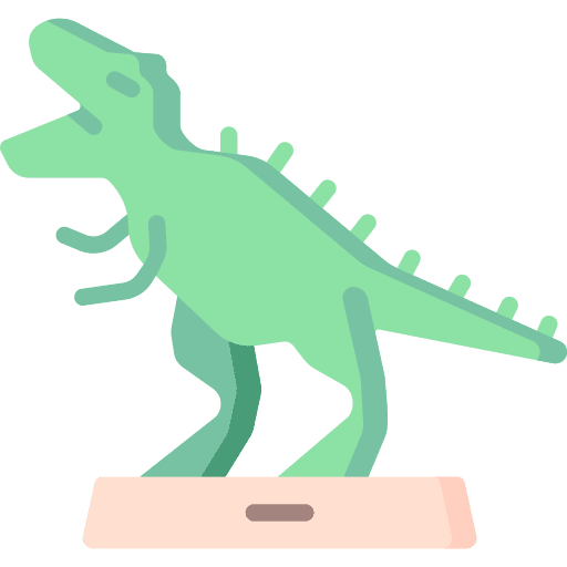 Dinosaur fossil monuments art and design icon