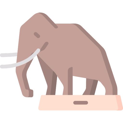 Mammoth wild life coelodonta stone age icon Mammoth wild life coelodonta stone age icon