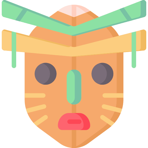 Mask african costume art icon Mask african costume art icon