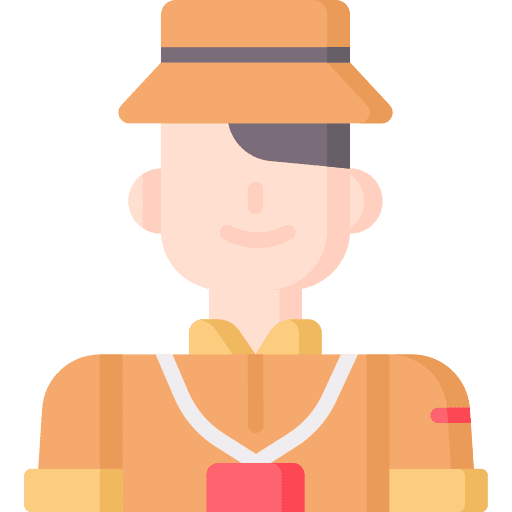 Tour guide caucasian man people icon Tour guide caucasian man people icon