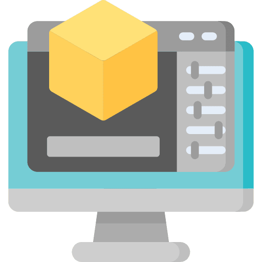 3d modeling software art and design printing icon