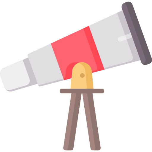 Telescope science education astronomy icon Telescope science education astronomy icon