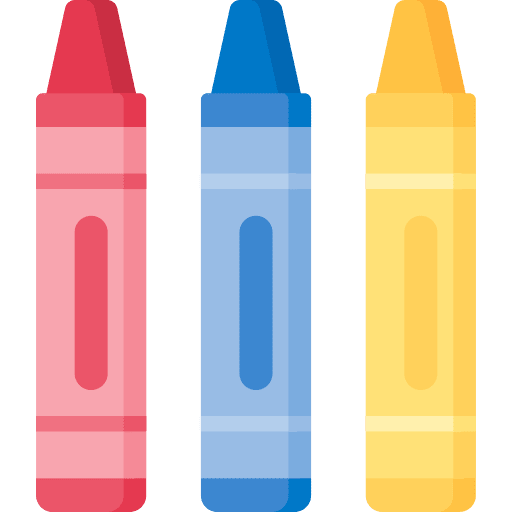 Crayons school supplies stationery education icon Crayons school supplies stationery education icon