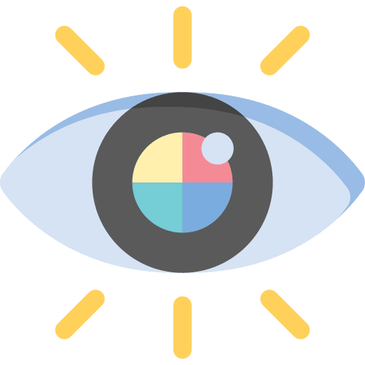 Vision color selection focus visualization icon Vision color selection focus visualization icon