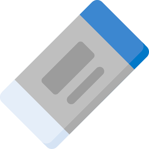 Rubber remove school material stationery icon Rubber remove school material stationery icon