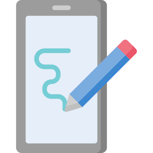 Smartphone draw smartphone technology icon Smartphone draw smartphone technology icon