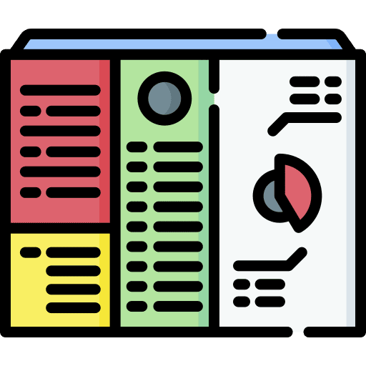 Dashboard data dashboard business and finance icon