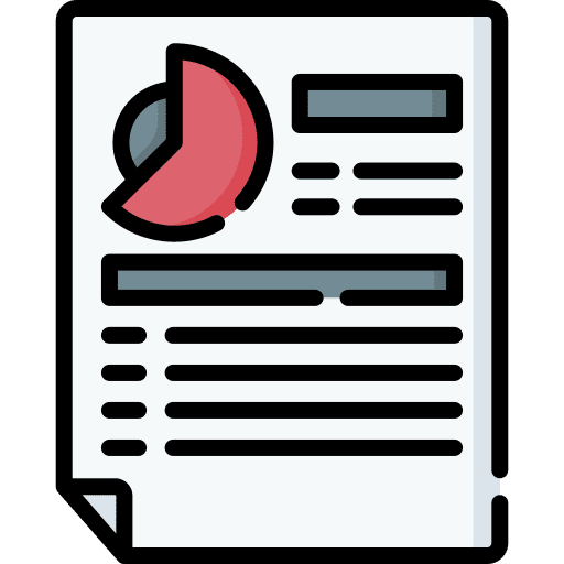 Report analysis files and folders business and finance icon