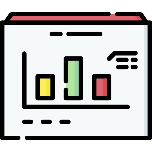 Analytics business bar chart seo and web icon Analytics business bar chart seo and web icon