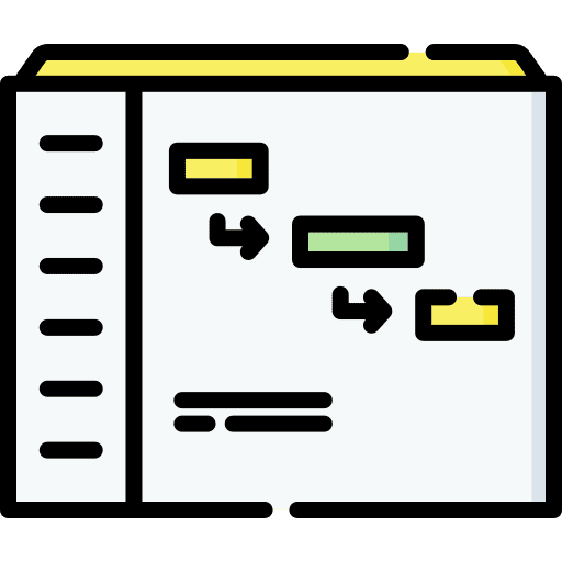 Application scheme organization plan icon Application scheme organization plan icon