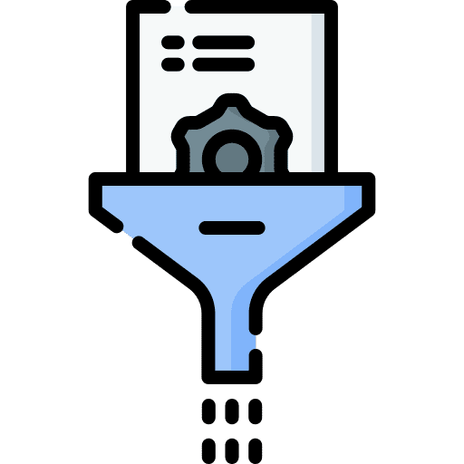 Filter funnel seo and web settings icon Filter funnel seo and web settings icon