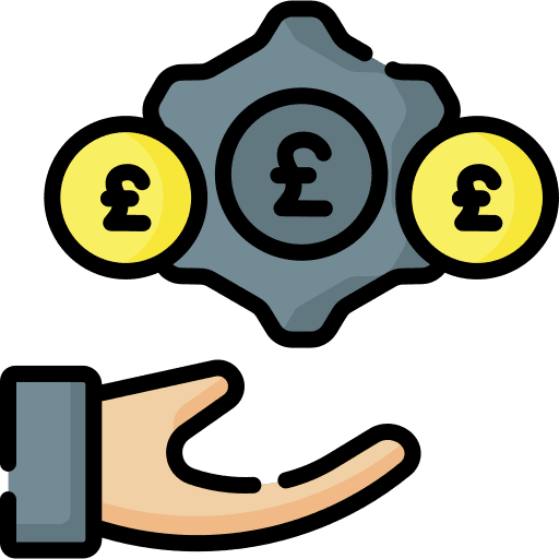 Revenue settings business and finance cogwheel icon Revenue settings business and finance cogwheel icon