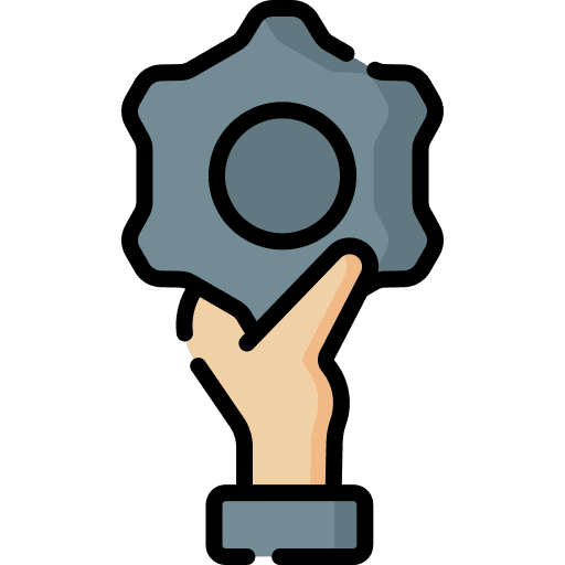 Solution configuration gear management icon Solution configuration gear management icon