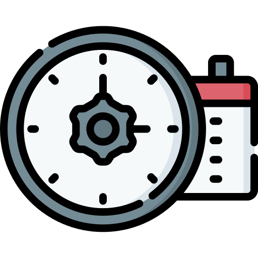 Time management setting calendar time management icon Time management setting calendar time management icon