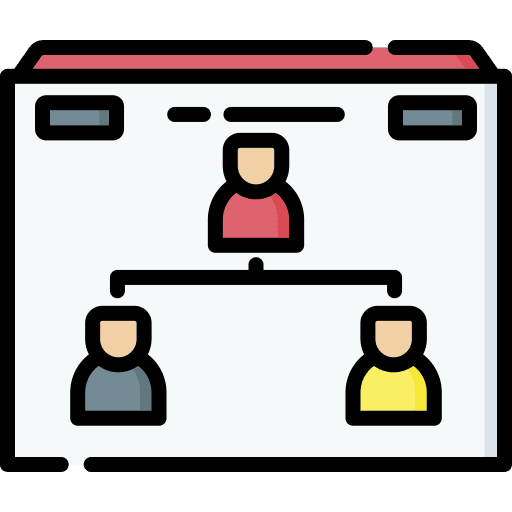 Hierarchy business networking team icon Hierarchy business networking team icon