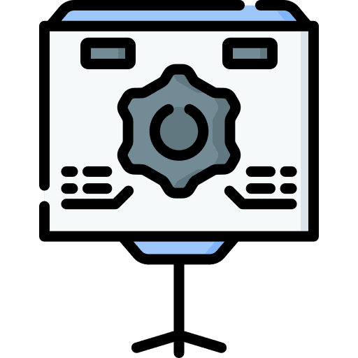 Presentation report setting presentation icon Presentation report setting presentation icon