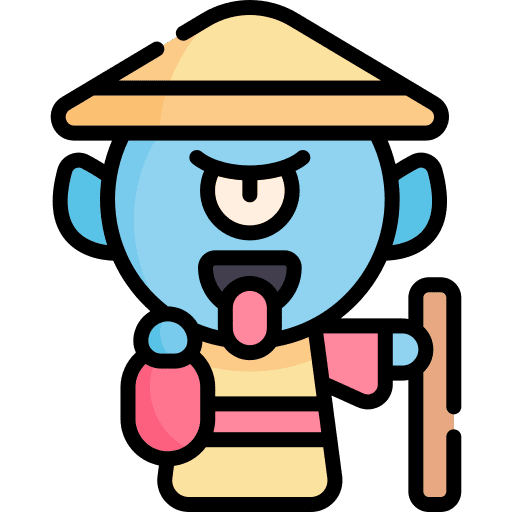 Hitotsume kozo folklore cultures character icon Hitotsume kozo folklore cultures character icon