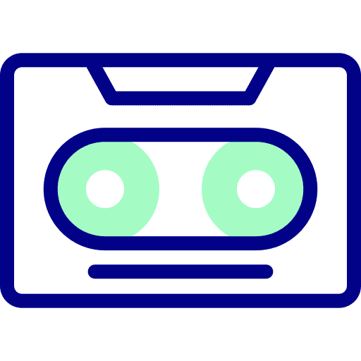 Video tape tape electronics recording icon