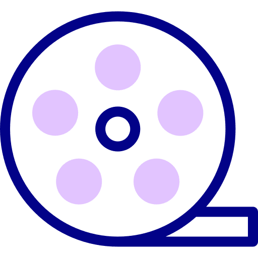 Movie reel cinema movie reel photographic film icon