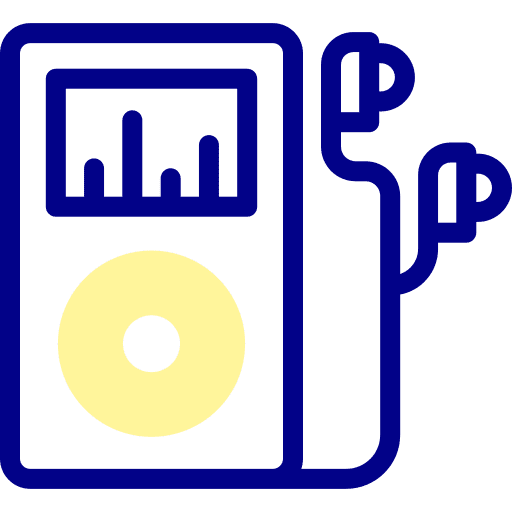 Mp3 player music earphones audio technology icon Mp3 player music earphones audio technology icon
