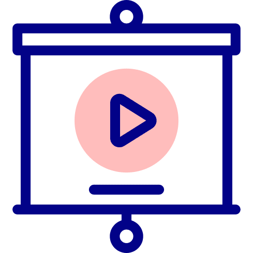 Projector education music and multimedia screen icon Projector education music and multimedia screen icon