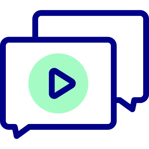 Video chat conversation communications chat icon Video chat conversation communications chat icon