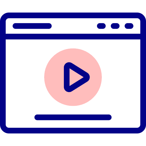 Video player music and multimedia play button video player icon