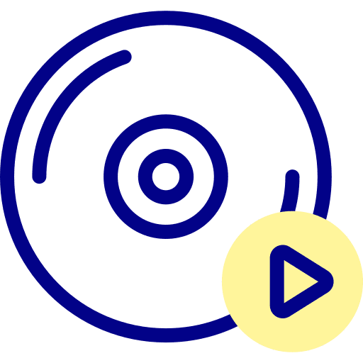 Cd music album movie play button icon Cd music album movie play button icon