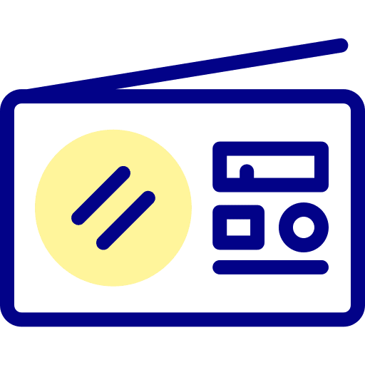 Radio communications news radio antenna icon Radio communications news radio antenna icon