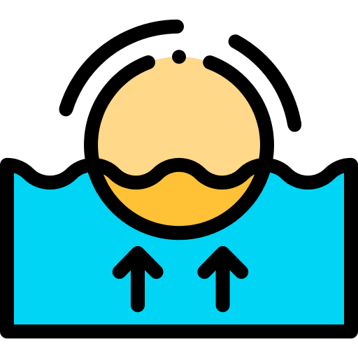 Float physics science float icon