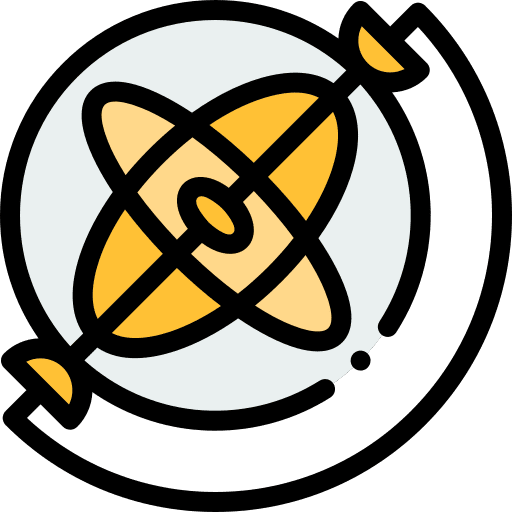 Gyroscope science physics control icon