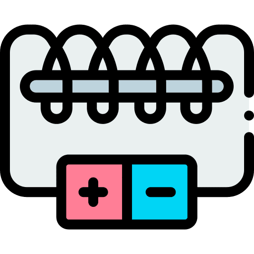Battery physics circuit distribution icon Battery physics circuit distribution icon