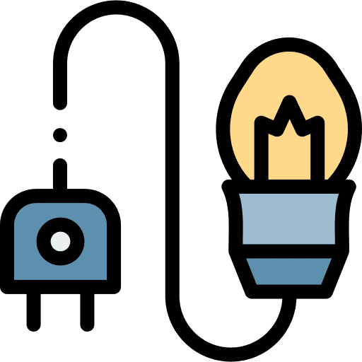 Light bulb electricity plug lightning icon Light bulb electricity plug lightning icon