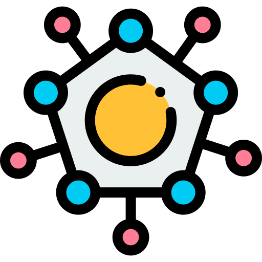 Molecule cell science education icon Molecule cell science education icon