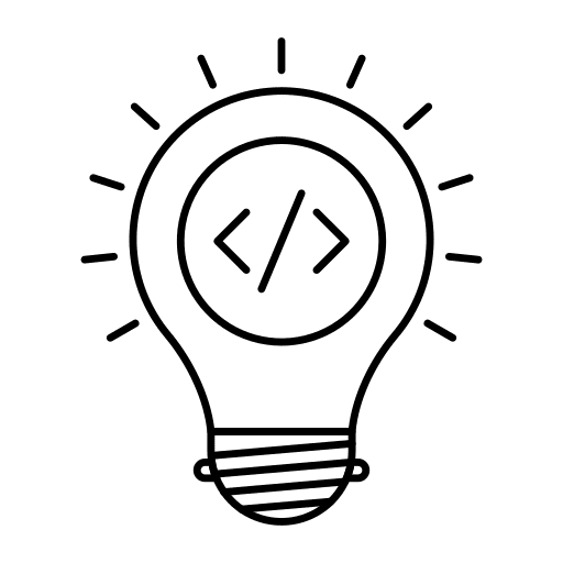 Light bulb code light bulb programming icon