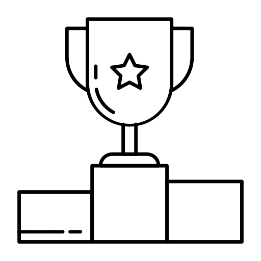 Trophy award star cup icon