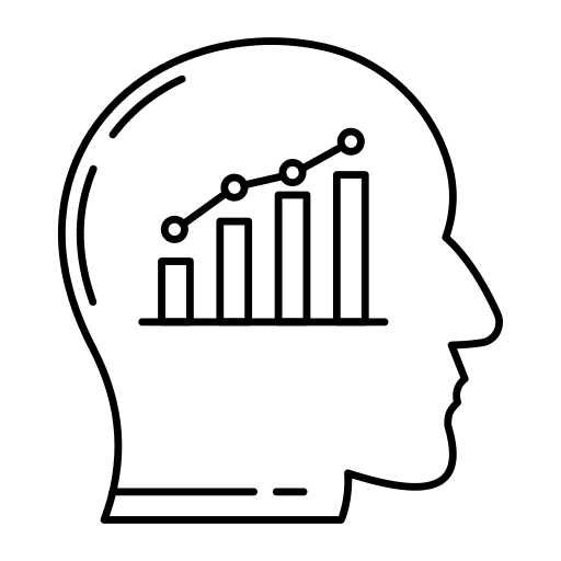 Head head business and finance ideas icon