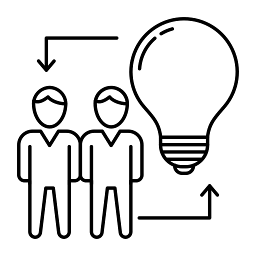Idea teamwork people exchange icon