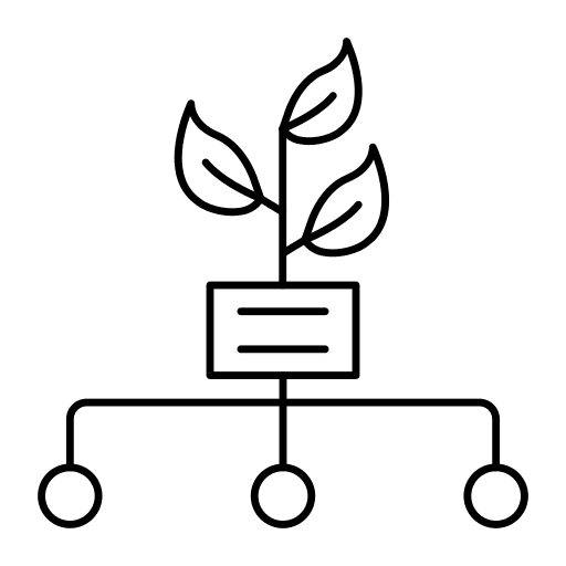 Network map nature network icon
