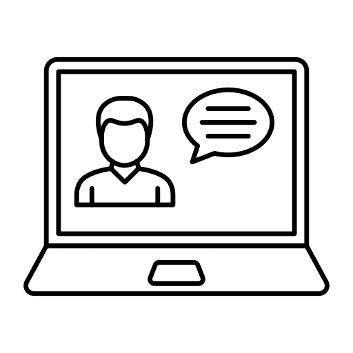 Video call conversation video call laptop icon