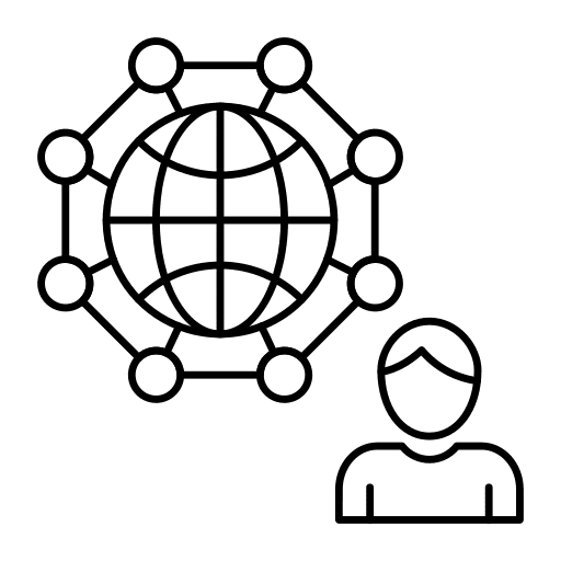 Global network networking global network people icon