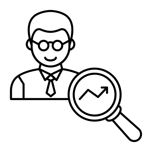 Magnifying glass people magnifying glass arrow up icon