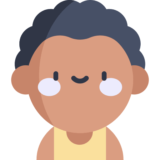 Boy black hair kid african american icon
