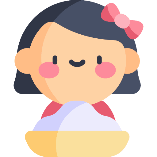 Girl nutrition food and restaurant bowl icon
