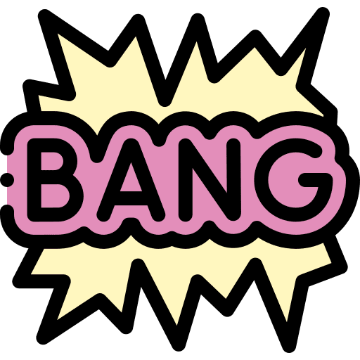Bang bang explosion signaling icon