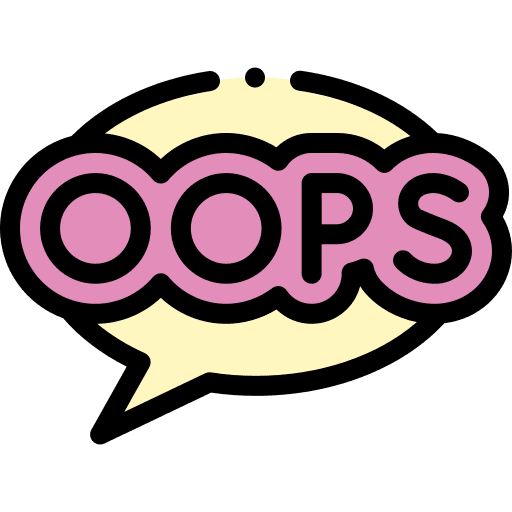 Oops oops comment message icon