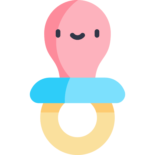 Pacifier kid and baby dummy pacifier icon Pacifier kid and baby dummy pacifier icon